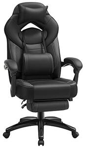 Scaun de birou, Songmics, Negru, 70x64x(120-128) cm