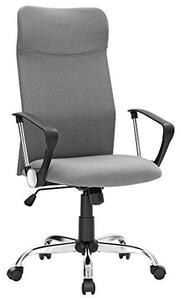 Scaun de birou, Songmics, Gri, 63x63x(110-120) cm