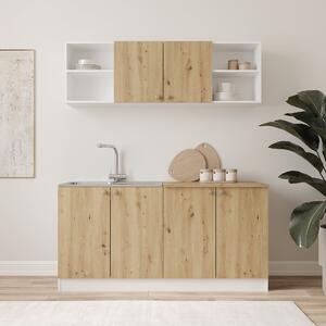 Set haaus Sena, Stejar Artisan/Alb, L 160 cm