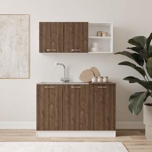 Set haaus Ara, Stejar Bronz/Alb, L 120 cm