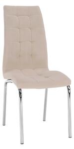 Scaun GERDA NEW, bej, stofa clasica/metal, 42x58x103 cm