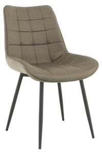 Scaun SARIN, gri maroniu taupe/negru, catifea/metal, 54x64x82 cm