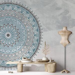 Fototapet O mandala albastră și gri, Fototapet textură, Fototapet populare, u98495v2 - Tapeko.ro
