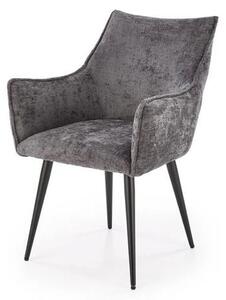 Scaun K559, gri/negru, stofa clasica/metal, 60x59x85 cm