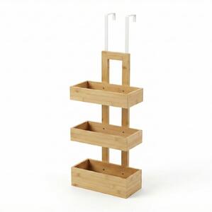Umeraș de baie din bambus pentru ușă RANT, 74 cm