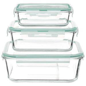 Set de recipiente din sticlă pentru alimente 530 ml, 800 ml, 1800 ml, transparent