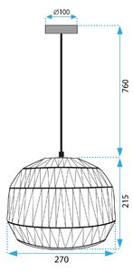 Lampă de tavan APP1483-1CP Black