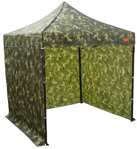 Pavilion de grădină 2x2m – din oțel, 3 pereţi laterali, Camuflaj