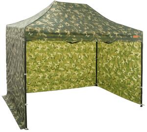 Pavilion de grădină 2x3m - din oțel, 3 pereţi laterali, Camuflaj