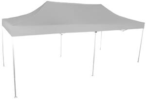 Pavilion de grădină 3x6m – din aluminiu, Fără pereţi laterali, Gri / antracit