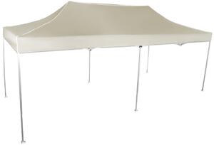 Pavilion de grădină 3x6m – din aluminiu, Fără pereţi laterali, Bej