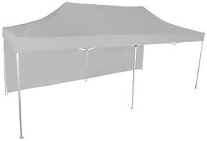Pavilion de grădină 3x6m – din aluminiu, 1 perete lateral, Gri / antracit