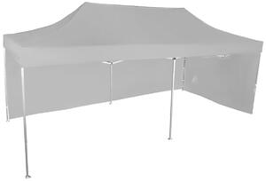 Pavilion de grădină 3x6m – din aluminiu, 2 pereţi laterali, Gri / antracit