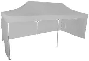 Pavilion de grădină 3x6m – din aluminiu, 3 pereţi laterali, Gri / antracit