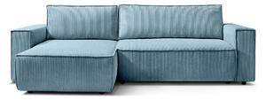Colțar Extensibil CLOUD, cu ladă de depozitare, șezlong interschimbabil, 275x145x85 cm, Albastru-Deschis-Zoom / Stanga