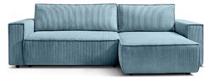 Colțar Extensibil CLOUD, cu ladă de depozitare, șezlong interschimbabil, 275x145x85 cm, Albastru-Deschis-Zoom / Dreapta