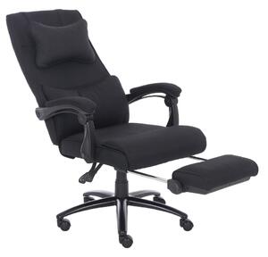 Scaun profesional Arka Chairs B168 material textil negru, confortabil cu suport de picioare