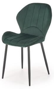 Scaun K538, verde/negru, stofa catifelata/metal, 48x57x85 cm