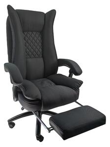 Scaun gaming rotativ Arka Chairs B67 Textil black cu suport picioare