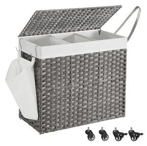 Cos de rufe Songmics Gri 70x36x66 cm