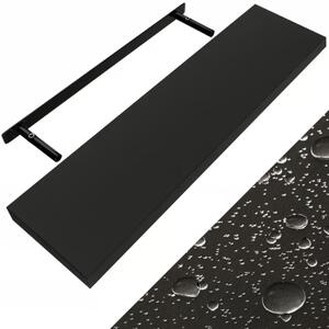 Poliță de perete FIGO + consolă, 90cm, negru Casaria