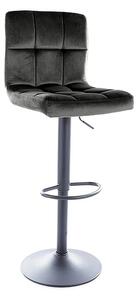 Scaun bar C105, negru - Bluvel 19, stofa catifelata/metal, 42x39x96/11