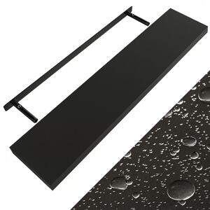 Poliță de perete FIGO + consolă, 110cm, negru Casaria