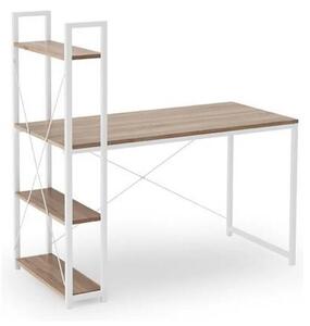 Birou NARVIK B1, alb/stejar sonoma, 120x64x120 cm