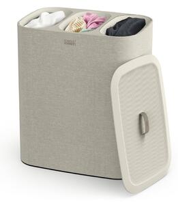 Coș de rufe bej din material textil 90 l Tota Trio – Joseph Joseph