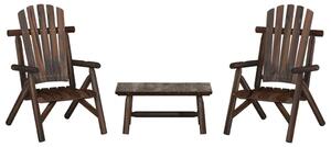 Set mobilier de grădină, 3 piese, lemn masiv de molid