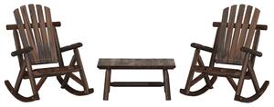 Set mobilier de grădină, 3 piese, lemn masiv de molid