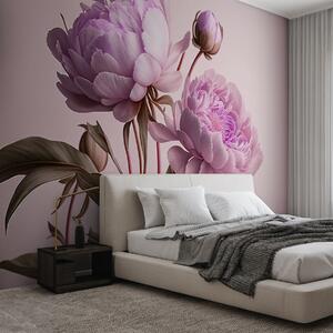 Fototapet Bujori roz elegant în floare moale, Fototapet flori, Fototapet populare, u70658v2 - Tapeko.ro