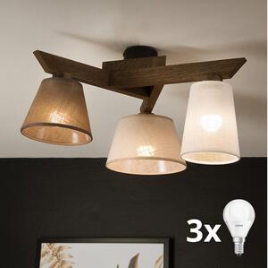 Lustră LED aplicată Brilagi ANTHONY 3xE14/40W/230V stejar nuc
