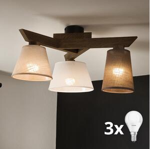 Lustră LED aplicată Brilagi ANTHONY 3xE14/40W/230V stejar nuc