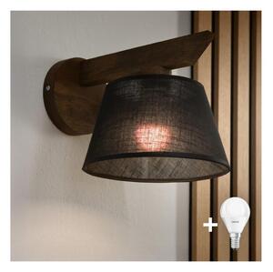 Aplică LED Brilagi ANTHONY 1xE14/40W/230V stejar nuc/negru