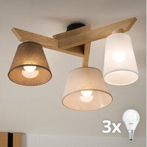 Lustră aplicată Brilagi ANTHONY 3xE14/40W/230V stejar