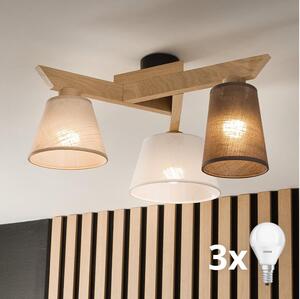 Lustră aplicată Brilagi ANTHONY 3xE14/40W/230V stejar