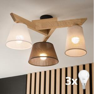 Lustră aplicată Brilagi ANTHONY 3xE14/40W/230V stejar