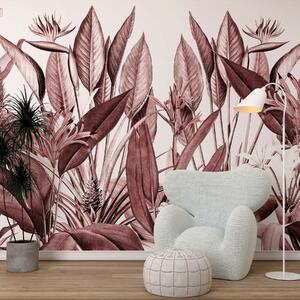 Tapet Flora tropicală în tonuri senine, Fototapet Natură, u96833v1 : Uwalls.ro