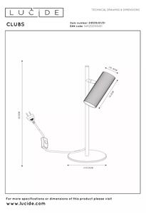 Lucide 09539/01/31 - Lampă de masă CLUBS 1xGU10/40W/230V, albă