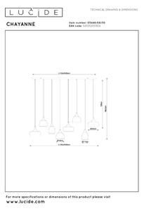 Lucide 05446/08/30 - Candelabru suspendat cu cablu CHAYANNE 8xE14/10W/230V