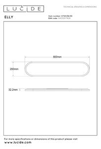 Lucide ELLY 07121/36/30 - Plafonier LED dimabil 36W/230V 2700/3300/4000K