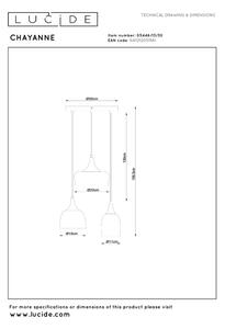 Lucide 05446/13/30 - Lustră suspendată pe cablu CHAYANNE, 3x E14, 10W, 230V