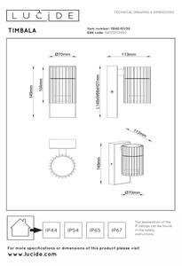 Lucide 11840/01/30 - Aplica de perete pentru exterior TIMBALA 1xGU10/7W/230V IP44