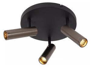 Lucide 22974/13/15 - Plafonieră cu spoturi GRADO 3xGU10/12W/230V maro/negru