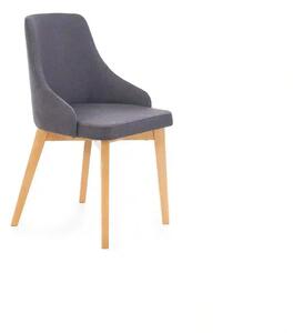 Scaun TOLEDO, gri inchis/stejar miere, stofa clasica, 55x51x82 cm