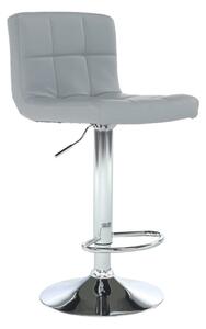 Scaun bar KANDY NEW, gri/crom, piele ecologica/metal, 40x41x87/107 cm