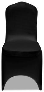 Husă de scaun elastică, 6 buc., negru