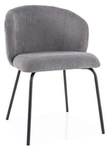 Scaun KEVIN, gri/negru, stofa clasica/metal, 57x44x79 cm