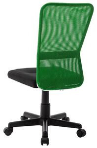 Scaun de birou, negru și verde, 44x52x100 cm, plasă textilă